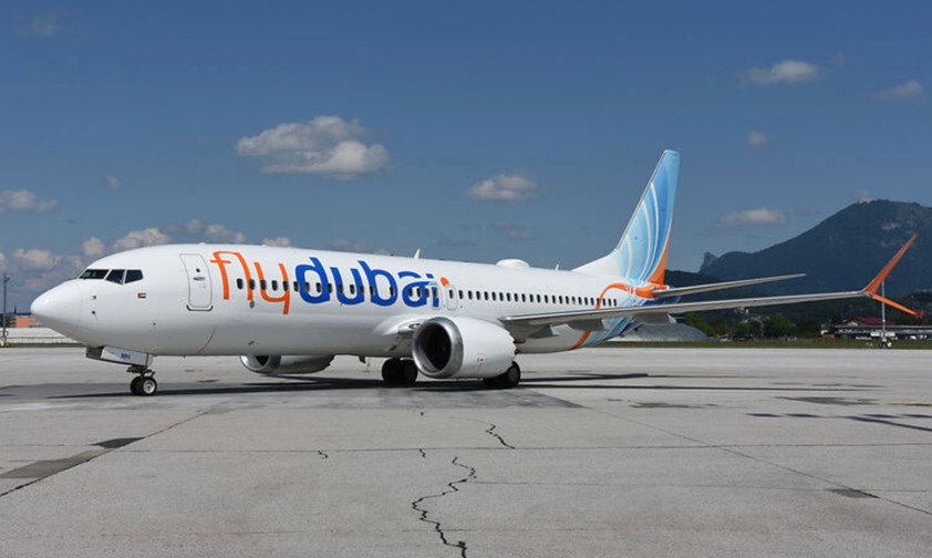 Flugzeug von Flydubai: Bald erstmal nicht mehr in Salrburg zu Gast.