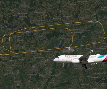muc eurowings airbus a319 doppelter go around