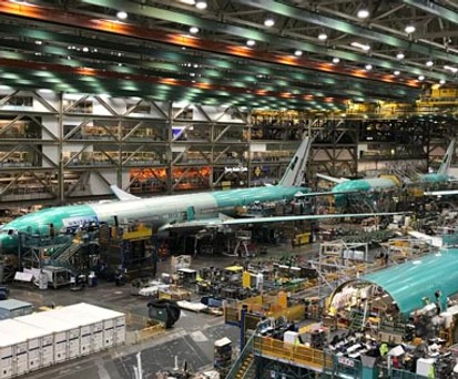 Produktion von Boeing in Everett: Die Amerikaner stehen mit Airbus im Wettstreit.