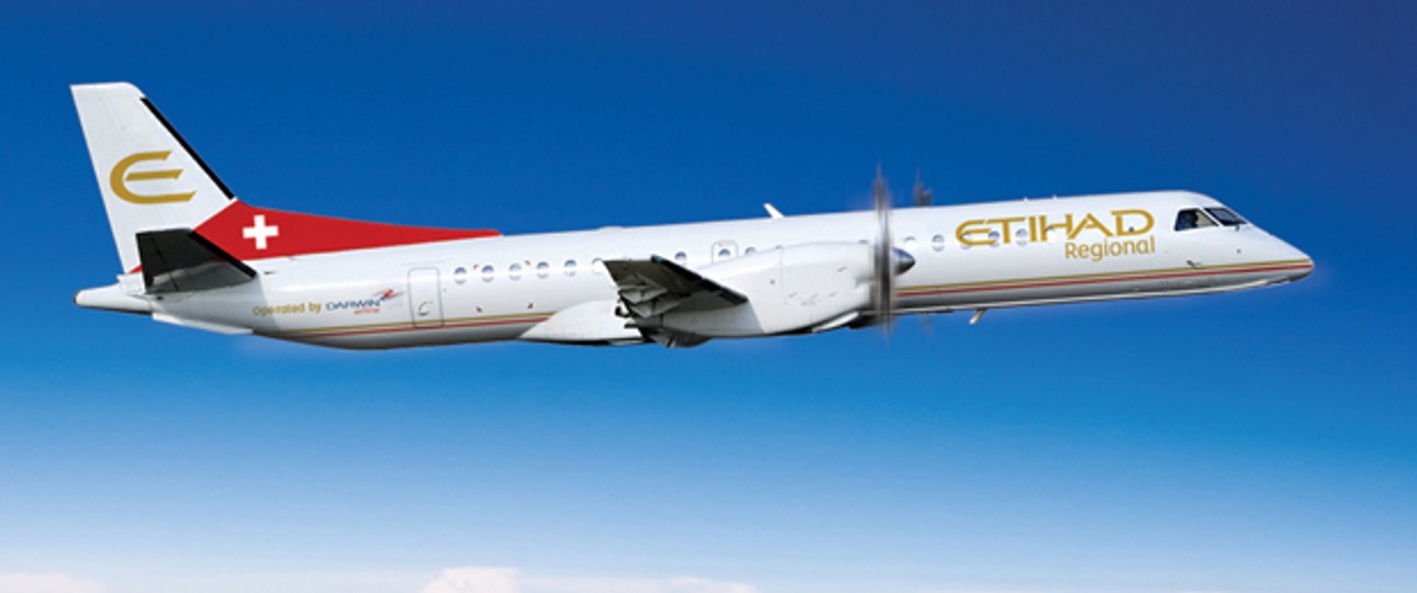 Flieger von Etihad Regional: Zubringer nach Abu Dhabi.