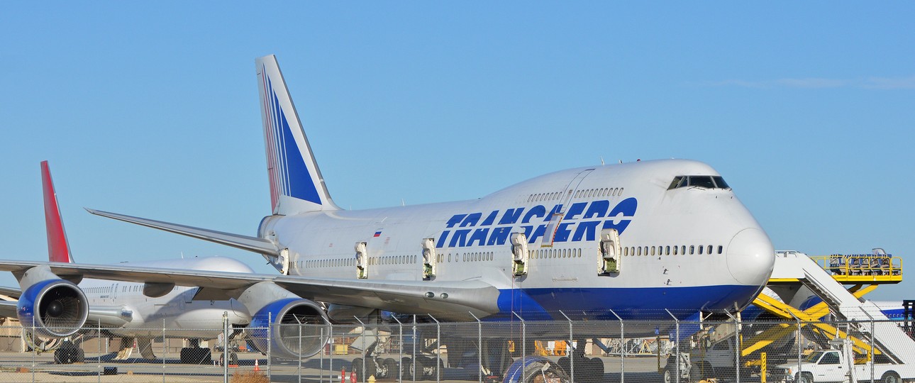 Victorville: Diese Boeing 747 wurde nach dem Aus von Transaero in der kalifornischen Wüste abgestellt.