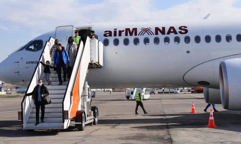 Airbus A220 von Air Manas: Seit Ende Mai nicht mehr in der Luft.