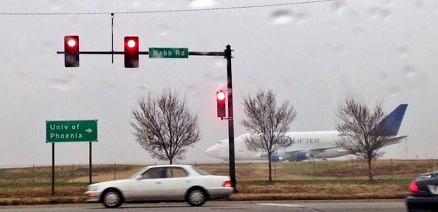 Jabara Airport in Wichita: Der Dreamlifter musste hier übernachten.