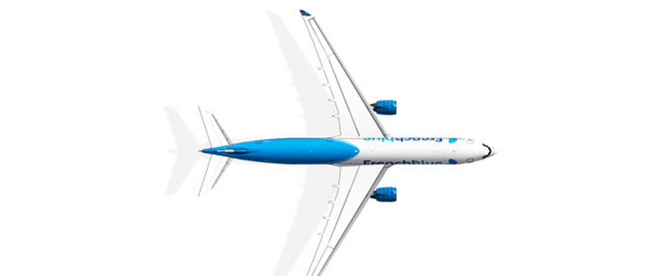 Design von French Blue: Die Flotte soll vorerst vier Flieger umfassen.