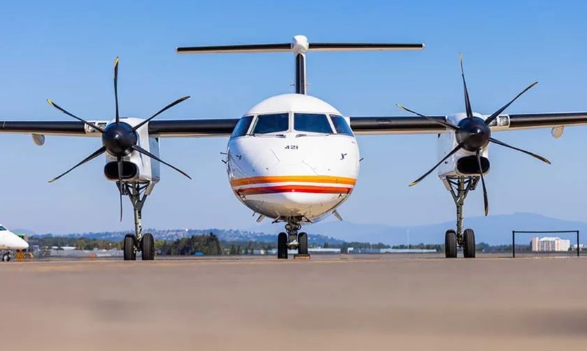 Eine De Havilland Canada Dash 8-400 von Alaska Airlines: Ein Exemplar fliegt jetzt in Chile.