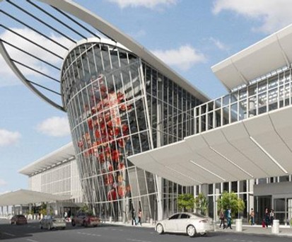 Visualisierung des Südterminals: So plant Fentress Architects.