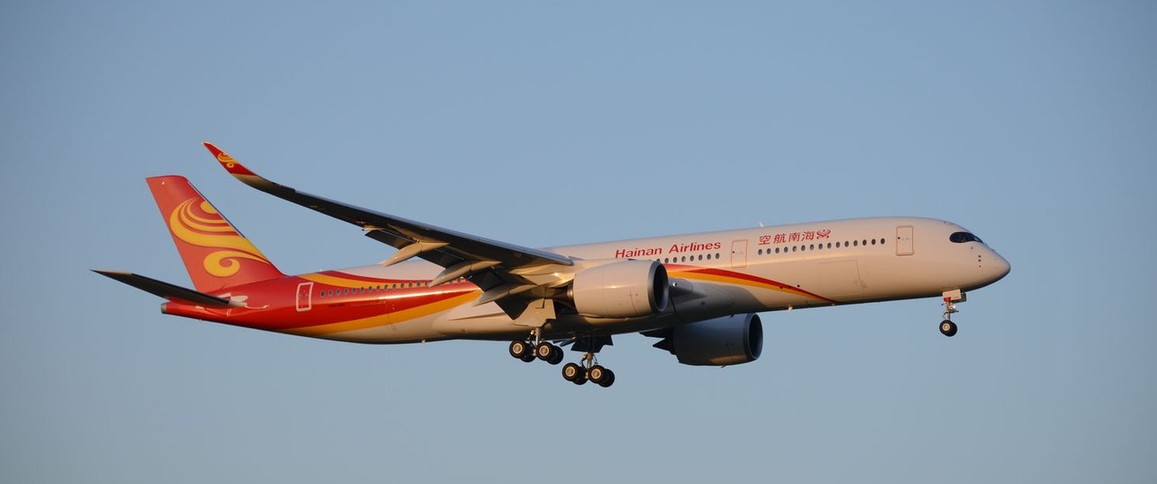 Airbus A350 von Hainan Airlines: Nicht viel unterwegs.