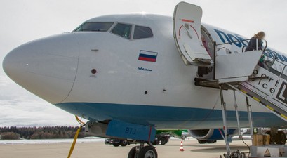 Boeing 737 von Pobeda in Memmingen: Aktuell fast nur noch russische Inlandsziele im Angebot.