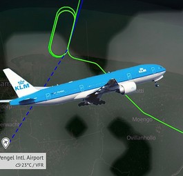 Fluggverlauf über Suriname: Die Landung in Paramaribo war nicht möglich.