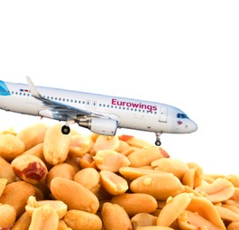 Jet von Eurowings, Erdnüsse: Immer wieder Grund für Ärger.