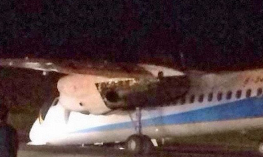 Die verunfallte MA60 von Joyair: Zuerst ging alles gut.