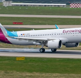 Hier landet er: Der erste Airbus A320 Neo von Eurowings.