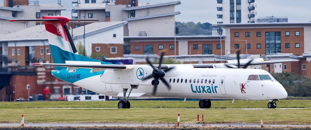 Dash 8 von Luxair: Im Winter wenig in der Luft.