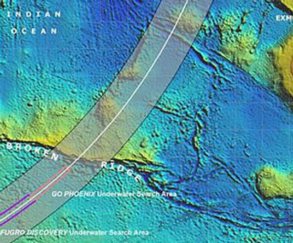 Karte des Ozeans: Hier sieht man, wo die nächste Suche nach MH370 geplant ist.