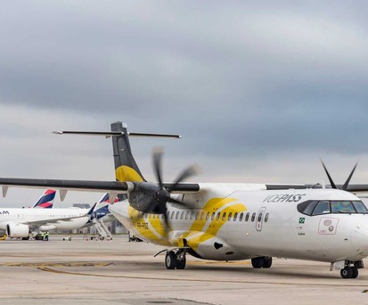 ATR-72 von Voepass auf der Landebahn des Flughafens Sao Paulo-Congonhas: Brasilien investiert in die regionale Luftfahrt.