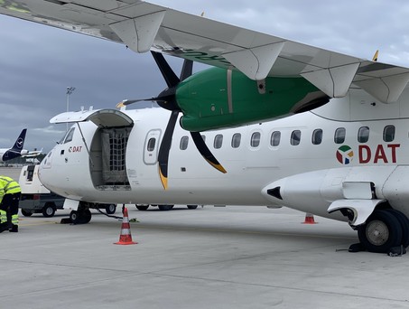 ATR 72 von DAT: Die dänische Fluglinie flog für Skyhub PAD.