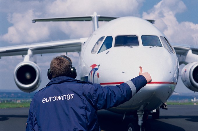 Zwischenzeitlich flog Eurowings auch mit BAE 146.