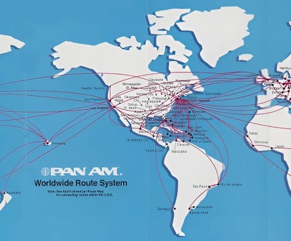 Jahr 1981: So stellte Pan Am damals ihr Streckennetz dar.