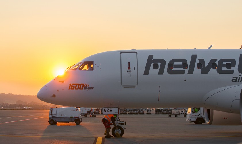 Embraer E2 von Helvetic: Bald nach Tel Aviv unterwegs.