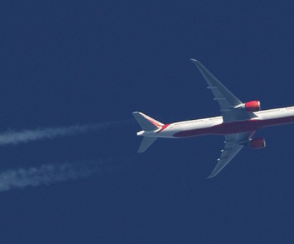 Boeing B777 von Air India: Flug in ruhigere Sphären.