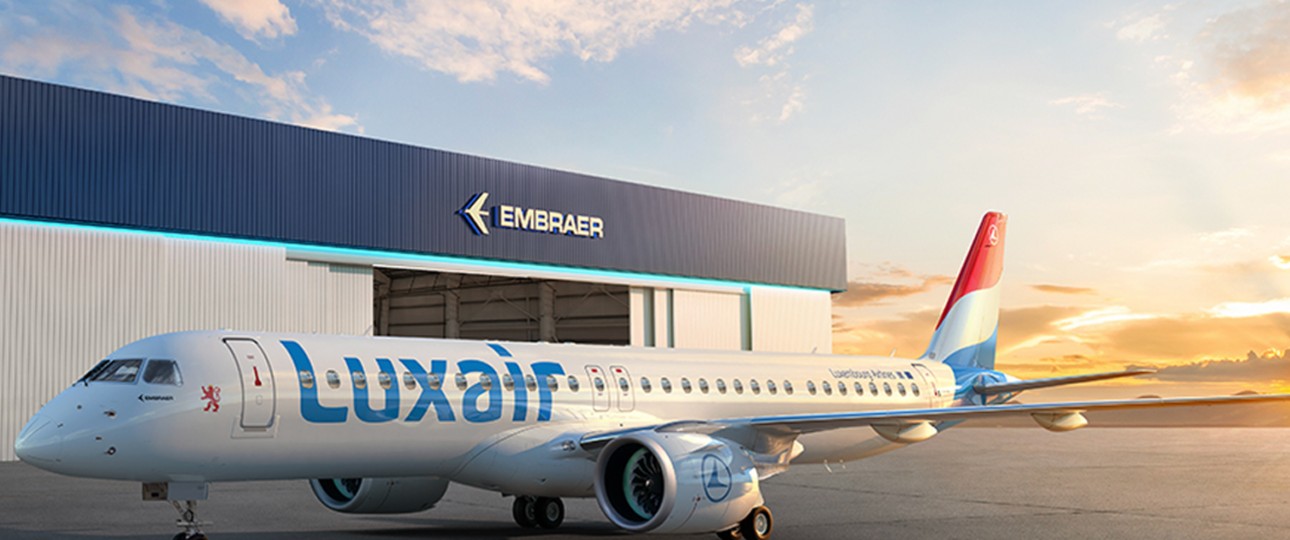 Luxair mit dem Embraer E195-E2