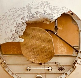 Beschädigte Nase des A320: Es war alles andere als ein angenehmer Flug.