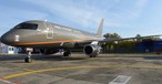 Der VIP-Superjet von außen: Kennzeichen RA-89007.