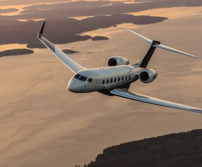 Der Flieger aus der Luft betrachtet.
