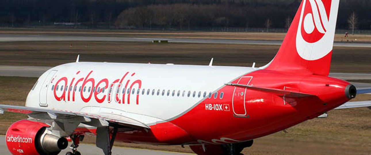 Airbus A319 von Air Berlin mit Schweizer Kennzeichnung: Die Tochter Belair ist gefährdet.