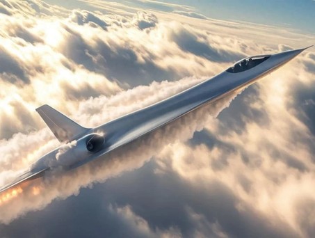  TMS-10 im Flug: Bei einem Erfolg soll ein Überschalljet für 15 Personen entstehen. 