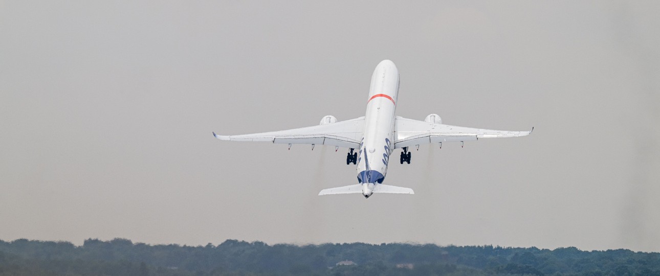 Airbus A350-1000 bei der Farnborough Airshow: Bisher noch die längste Version des A350.