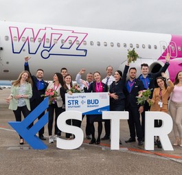 Wizz Air beim Start in Stuttgart: Es gefällt der Fluglinie offenbar am Airport.
