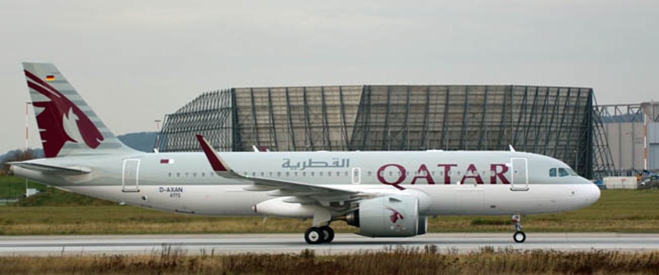 A320 Neo in Hamburg Finkenwerder: Die Golfairline will weniger Exemplare des Fliegers.