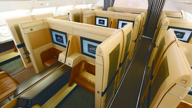 First Class bei Etihad. Die Fluglinie aus den Vereinigten Arabischen Emiraten liegt auf dem sechsten Platz.