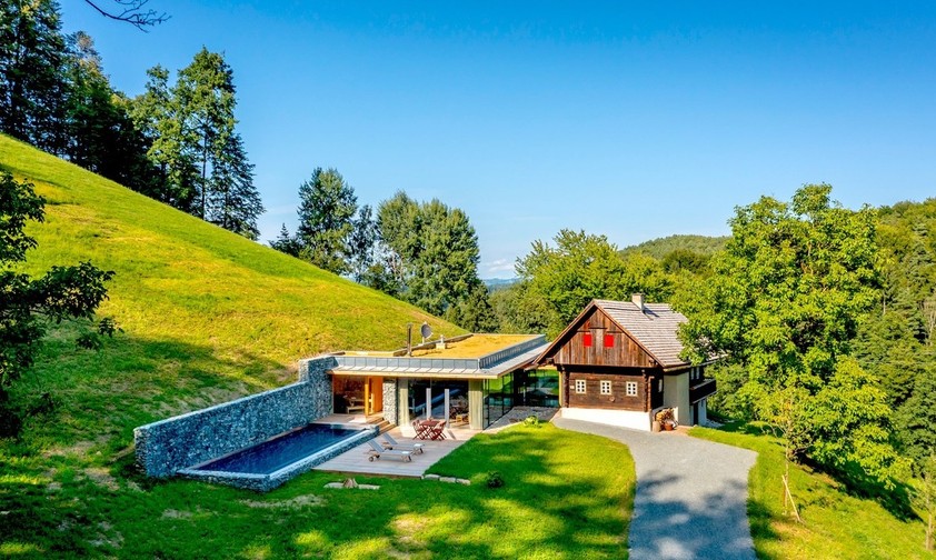 Aerial View des ganzen Retreats