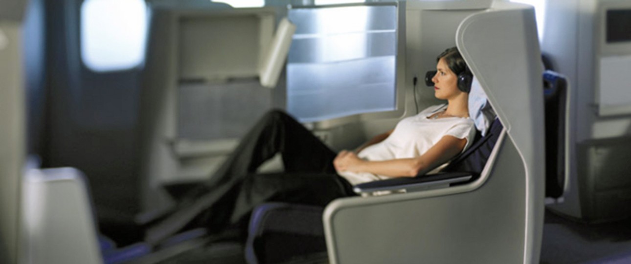 Business-Sitz von British Airways: Wenn man ein Smartphone in den Ritzen des Sitzes verliert, wird es problematisch.
