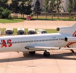Eine von EAS geleaste Maschine von Air Bissau: Die Airline wurde 1998 abgewickelt.
