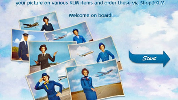 In einer Social-Media-Aktion konnte man bei KLM gucken, wie man selbst in Stewardessen-Uniform aussieht.