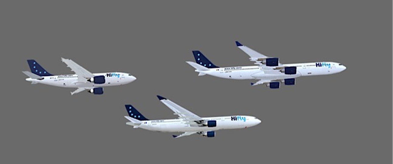 Flugzeug von Hi Fly: Die Fluglinie stößt in eine neue Dimension vor.