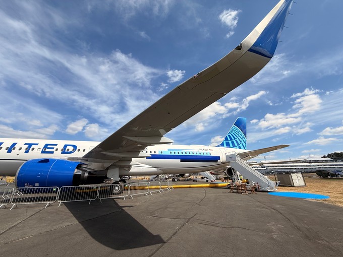 In Uniteds Farben zu sehen ist ein Airbus A321 XLR.