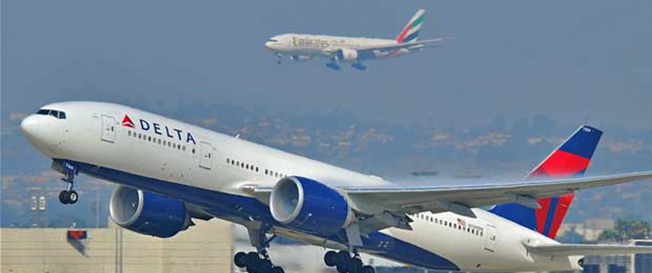 Flieger von Delta und Emirates: Wortgefecht zwischen den Airlines.