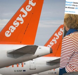 Flieger von Easyjet und der Tweet: Sorgten für Aufruhr.