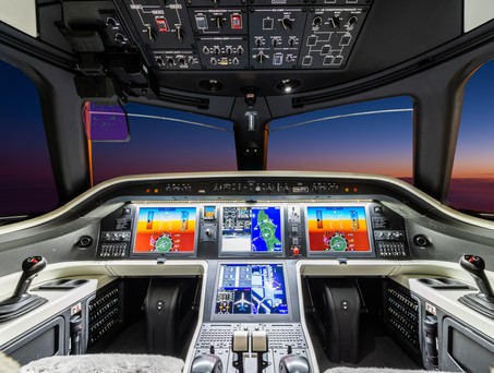 Cockpit von Embraers Praetor 600: Der Hersteller verspricht modernste Avionik.