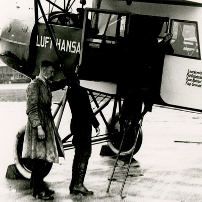 Eine Fokker F.II von Luft Hansa: Das Modell des ersten Fluges.
