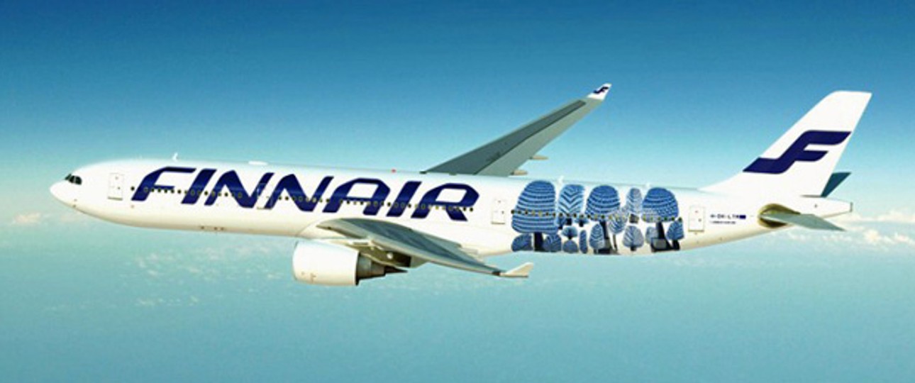 Finnair-A330 mit spezieller Bemalung: In der Ukraine inspiriert