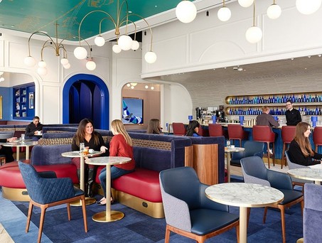 Ein Blick in die erste Lounge von Jetblue: Das Design soll an das New York der 1930er-Jahre erinnern.
