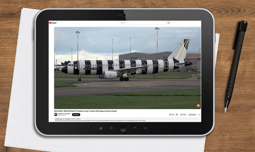 condor airbus a320 eintracht frankfurt tablet