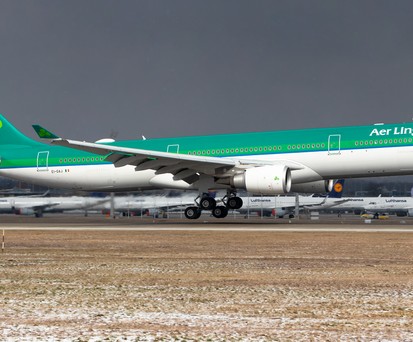 Der Aer Lingus A330: Am Wochenende konnte man den Flieger in München sehen.