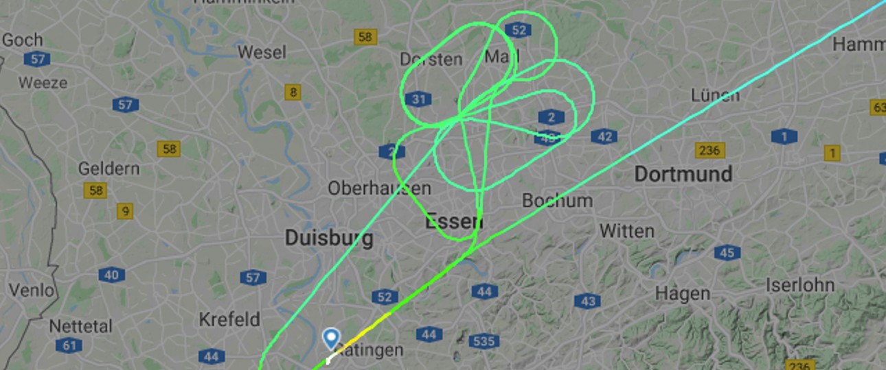 Turkish-Airlines-Flug TK1527 vom Istanbul Airport nach Düsseldorf.