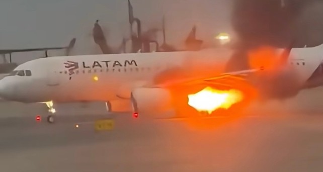 latam airbus a320 lima feuer